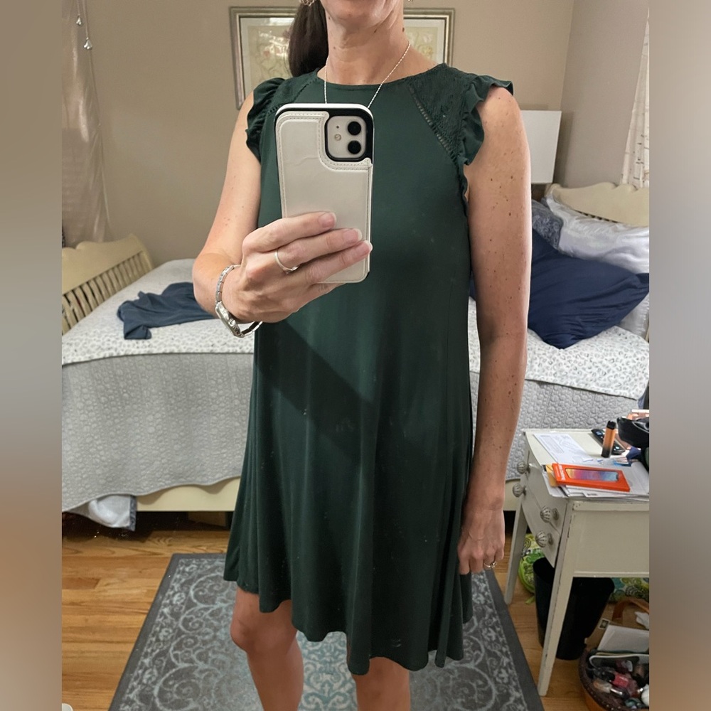 LOFT midi dress dark Green M